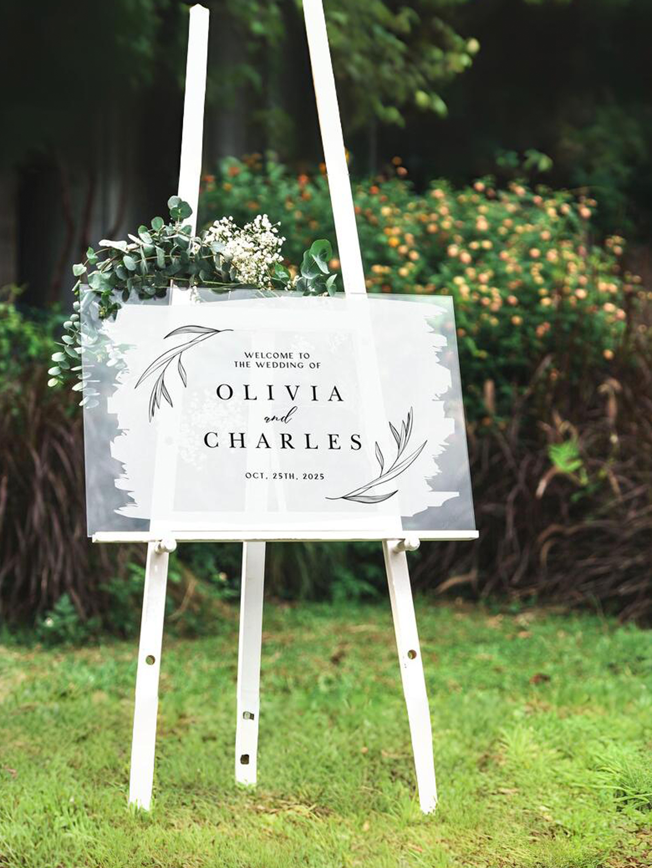 Personalized Acrylic Wedding Welcome Sign